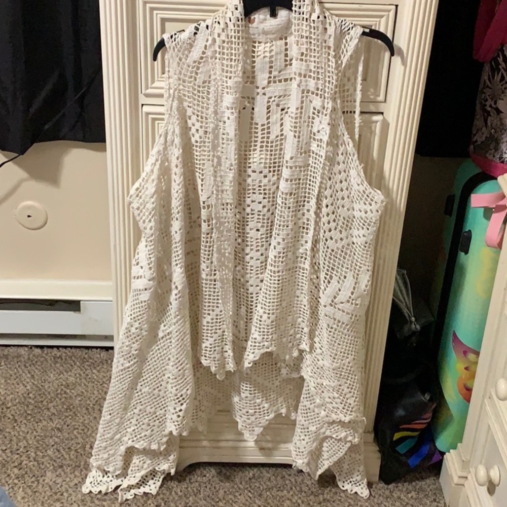 Farmhouse Frocks crocheted vintage vest